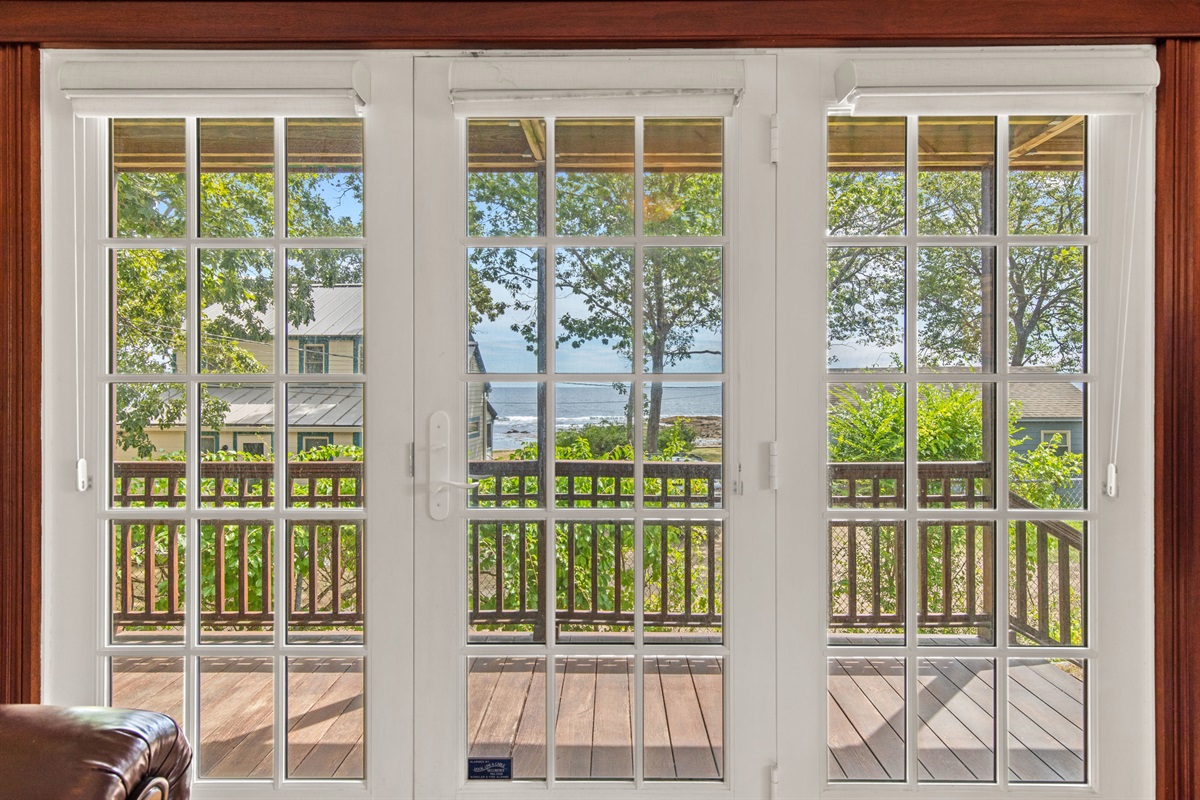 Ocean views from the family first floor room