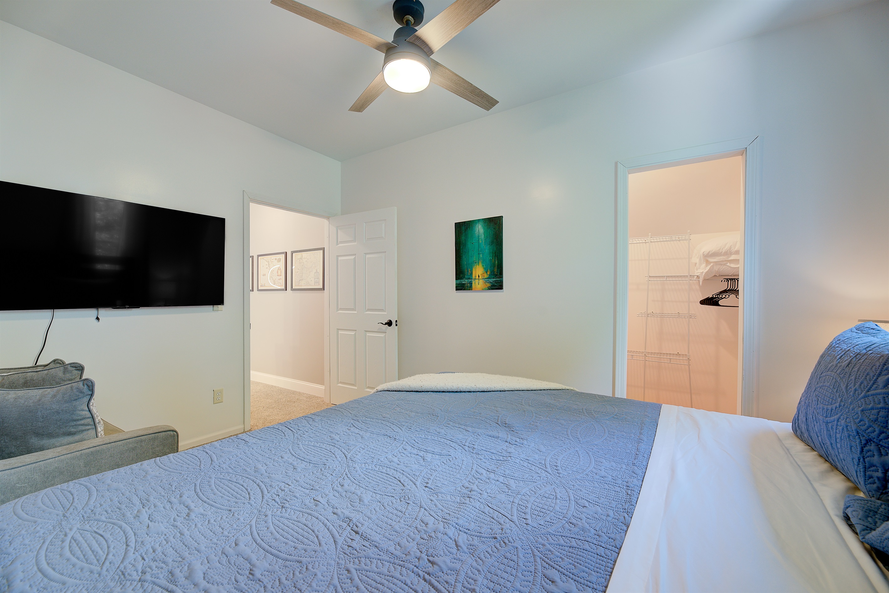 large TVs in each bedroom