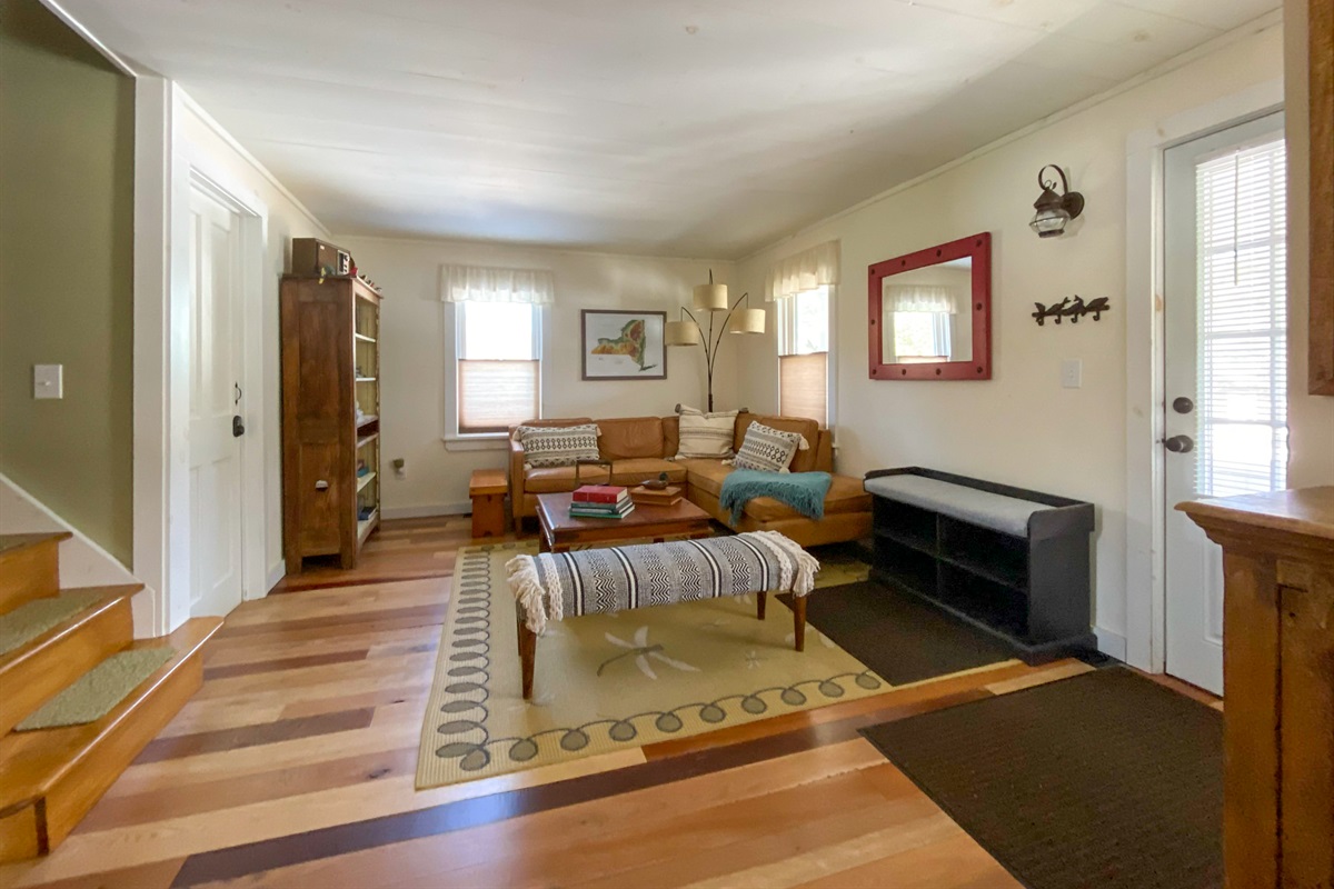 Living Room with Large Flat Screen TV