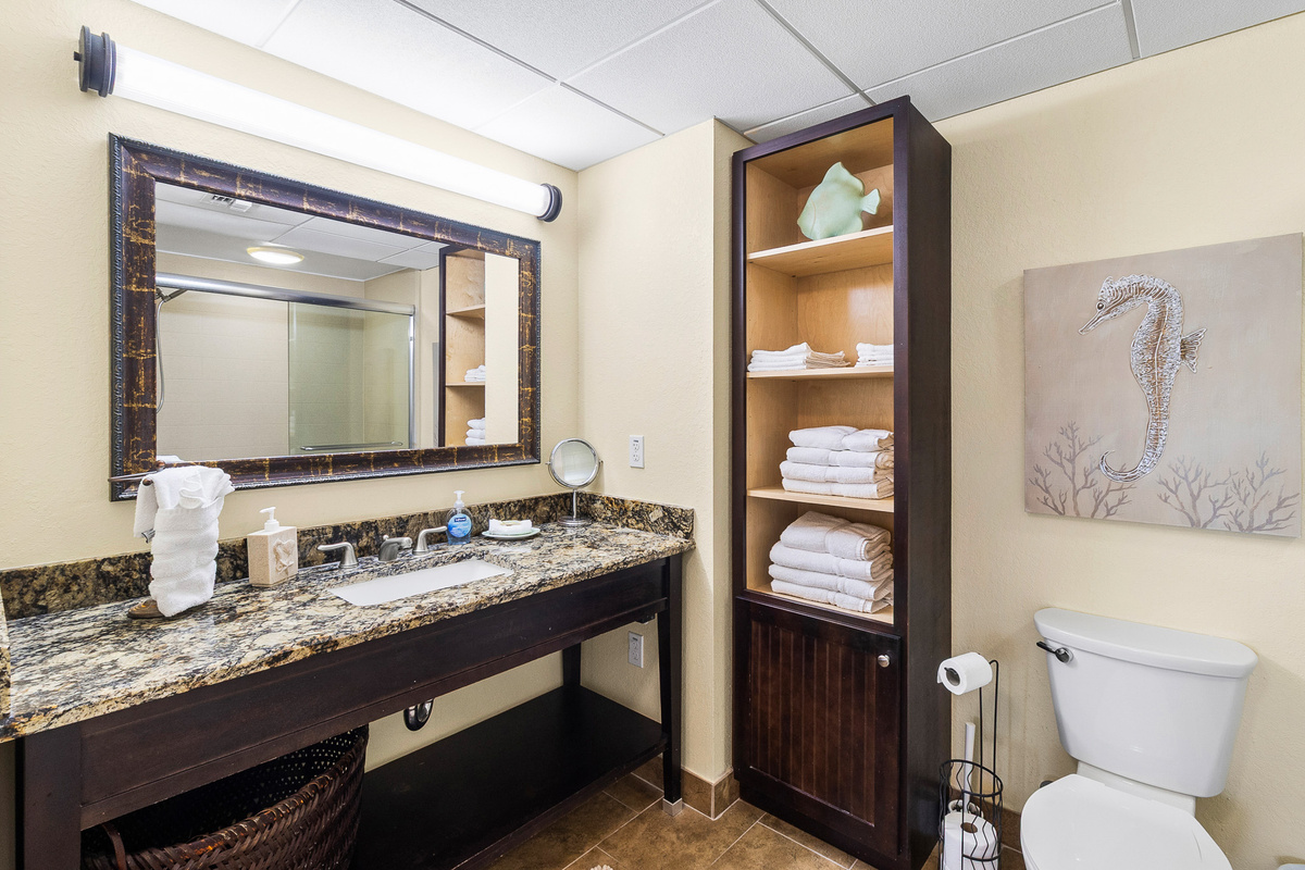 Walk-in shower in the ensuite Master Bath.  This bath is also accessible from the living area.