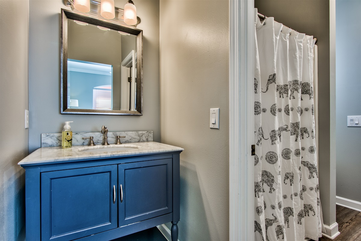 Guest king vanity, Jack and Jill bathroom