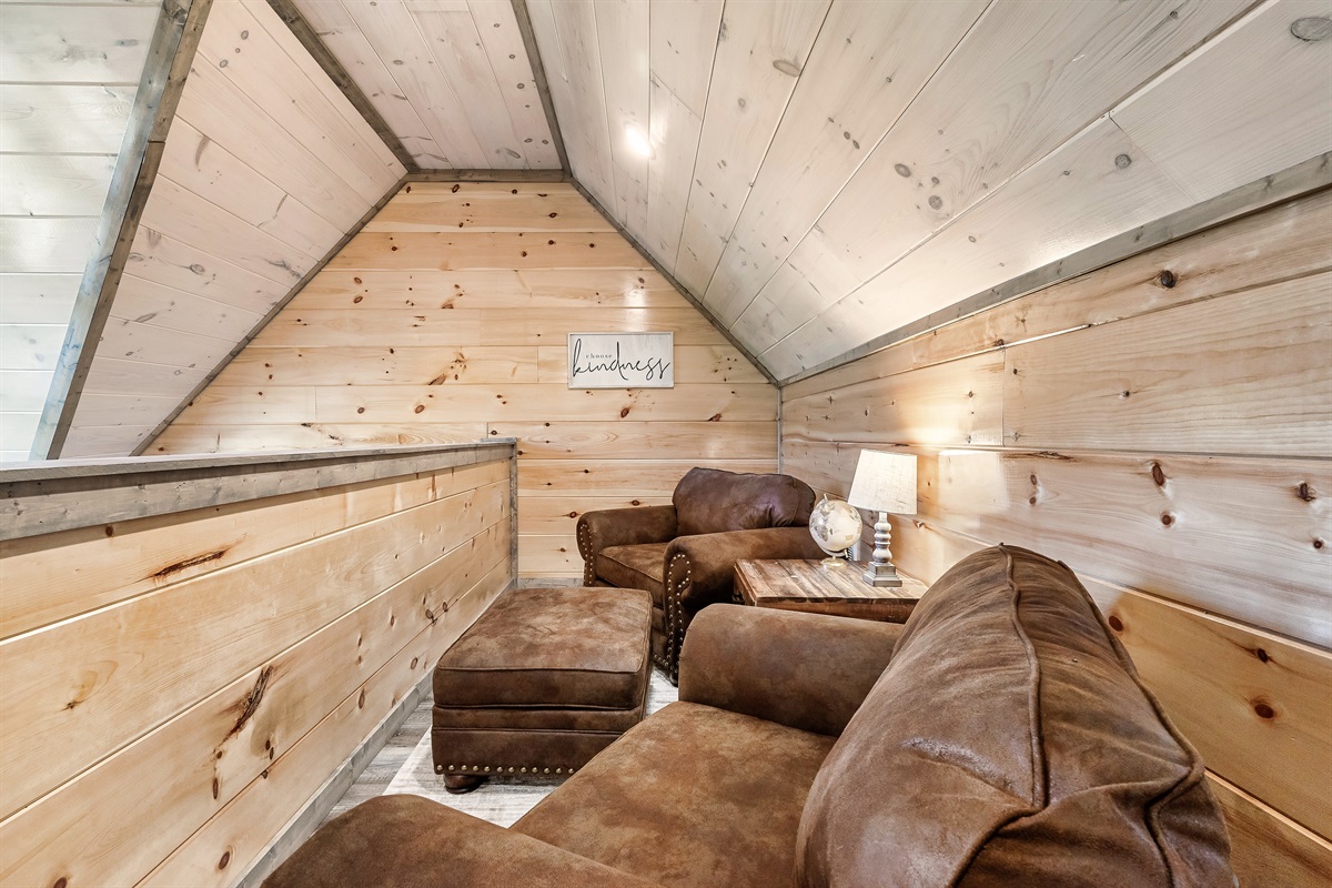Hang out or catch up on some reading in the comfy loft