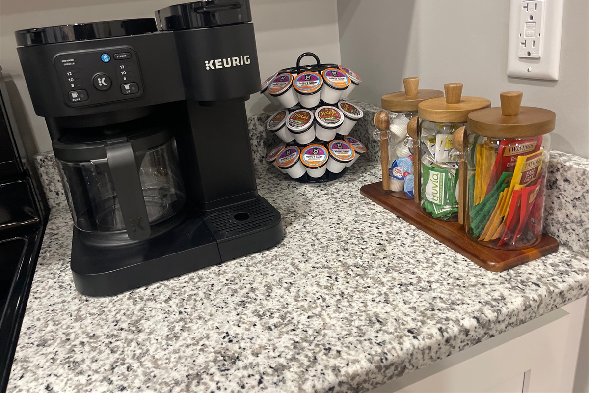 Start your morning right with our complimentary coffee bar. 
