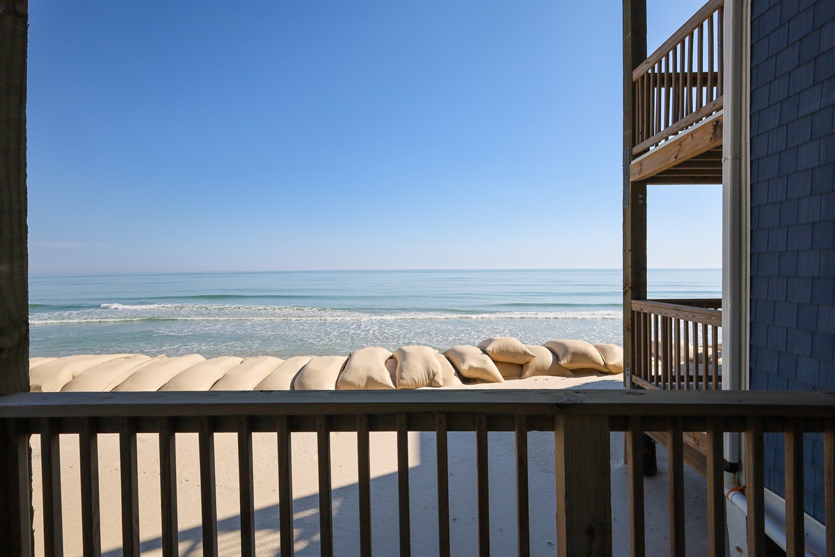 Your view on the oceanfront balcony