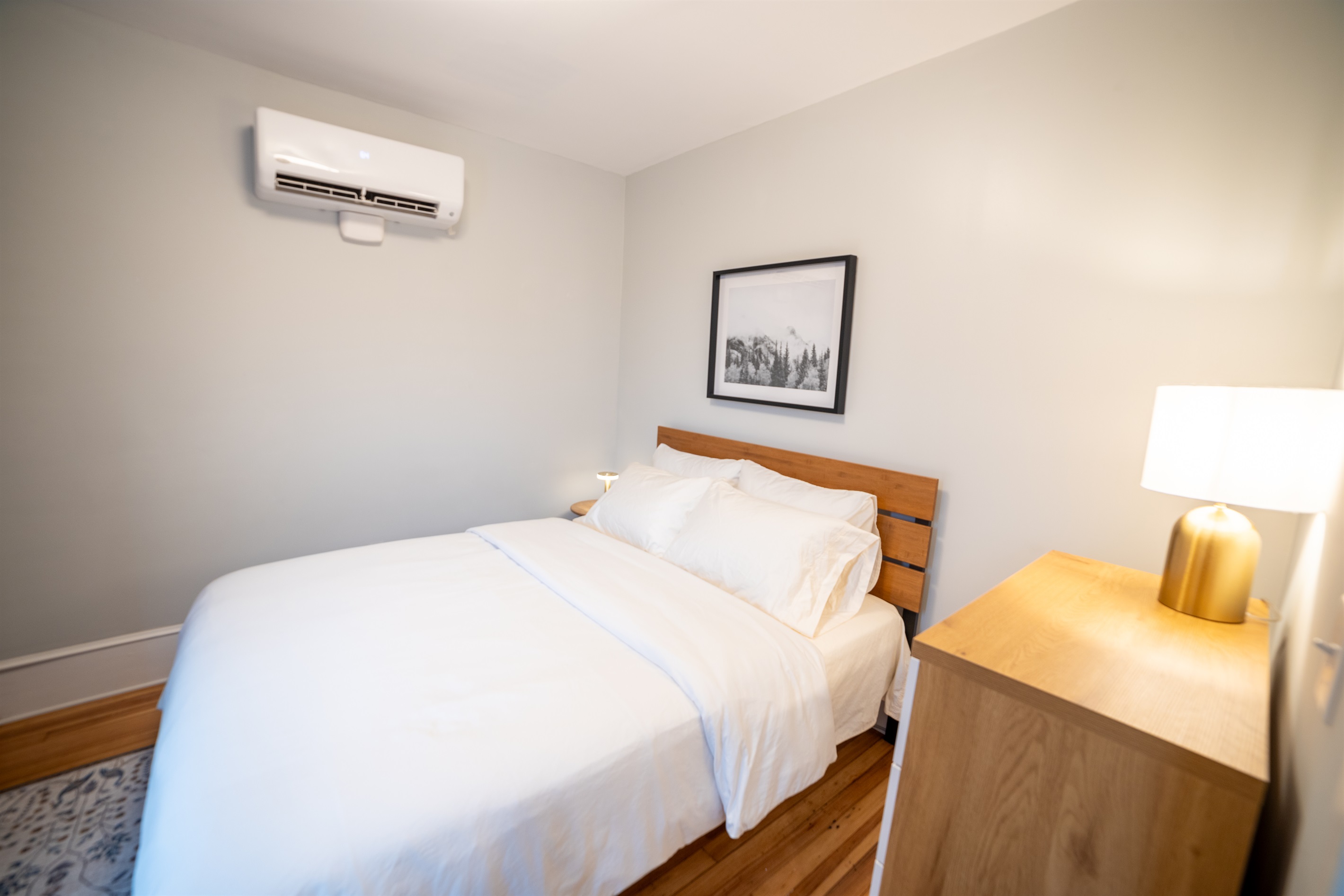 Second bedroom with queen bed. 