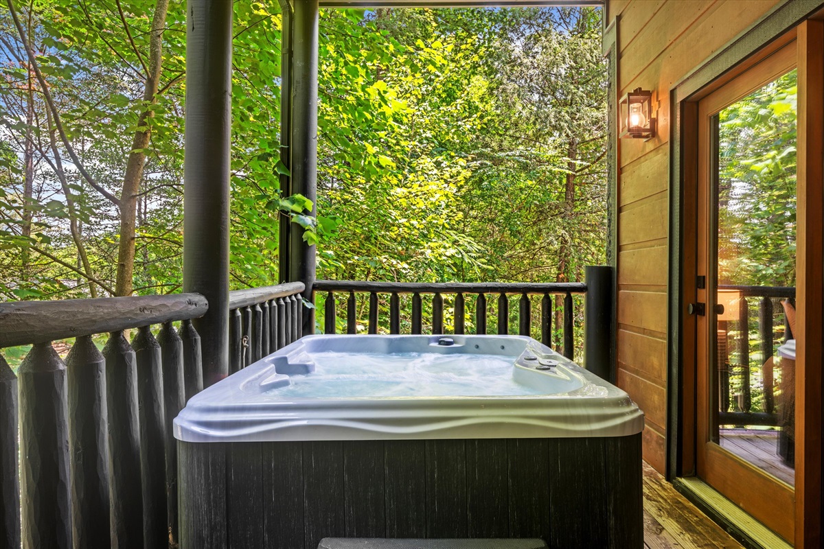Hot Tub with Wooded View