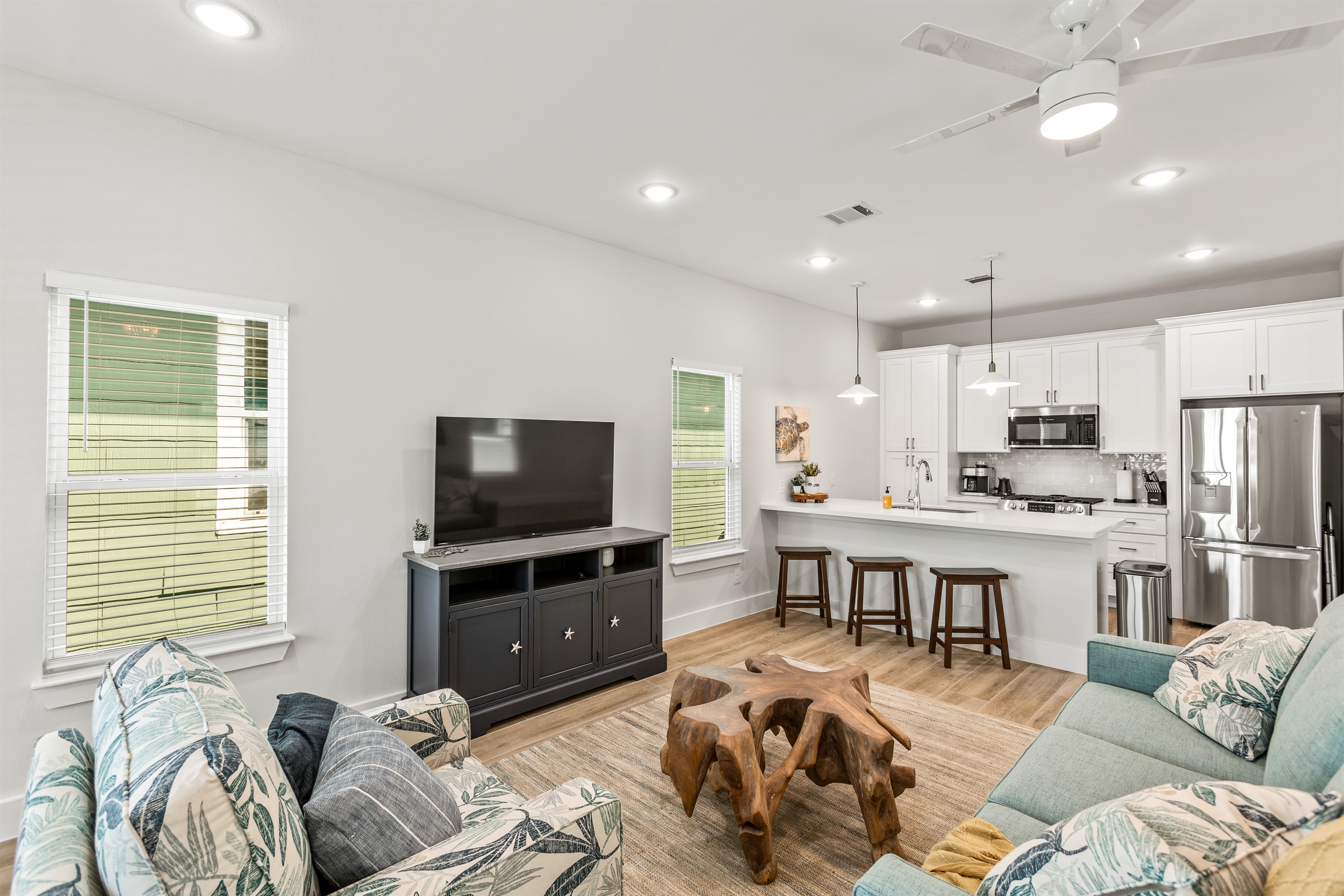 Roku large screen TV!  Bring your log in information and relax after a day at the beach!