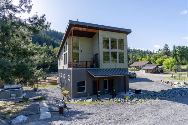Exterior View from owner's driveway looking northwest.