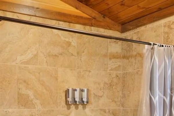 Primary bathroom soaking tub—perfect after a day outdoors.