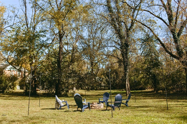 Fire pit at the back of the property for your privacy and peace