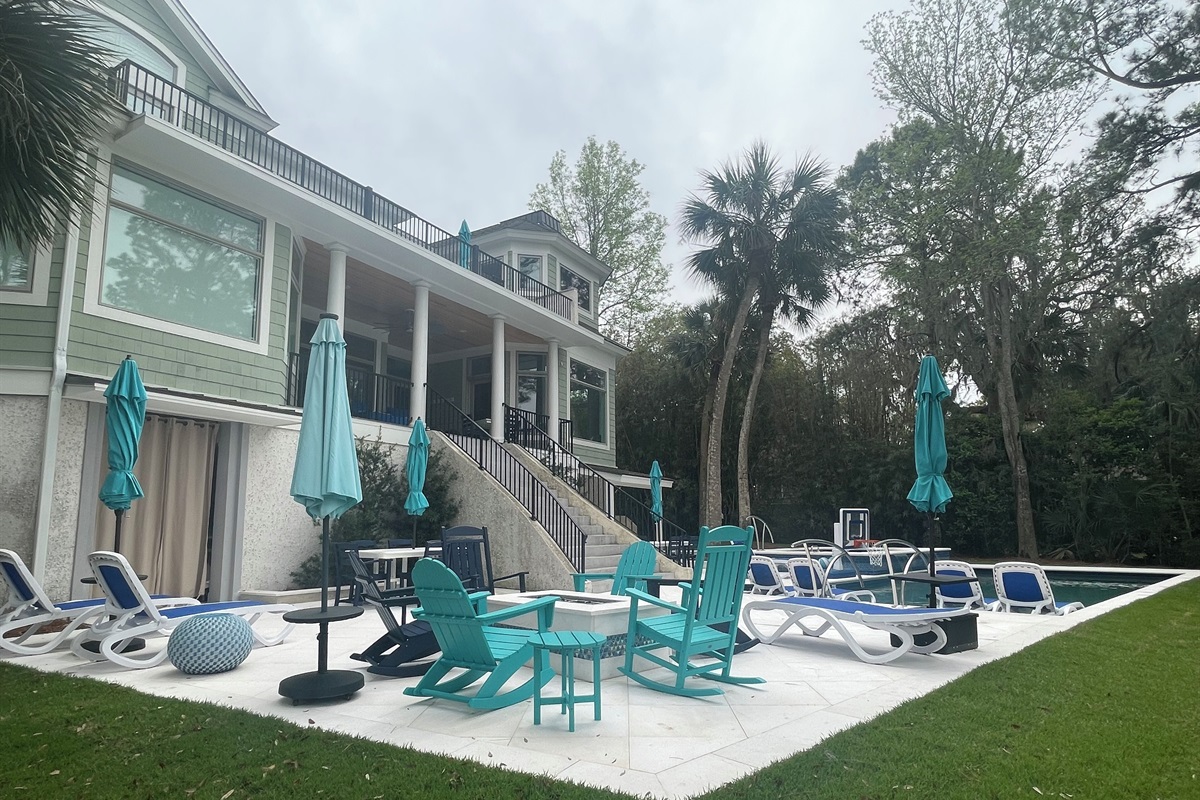 Enjoy this backyard oasis on days when you’ve had enough of the beach