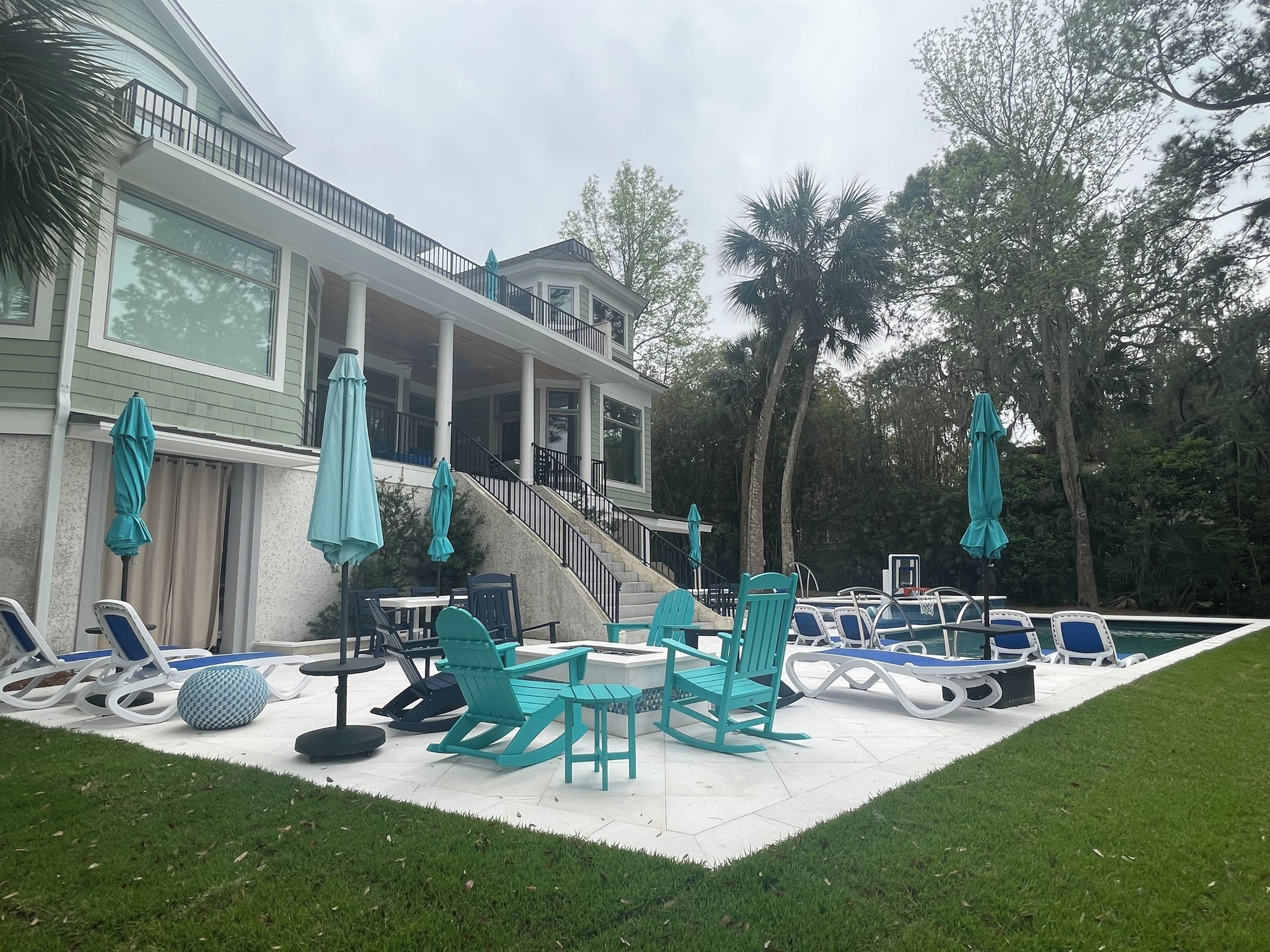 Enjoy this backyard oasis on days when you’ve had enough of the beach