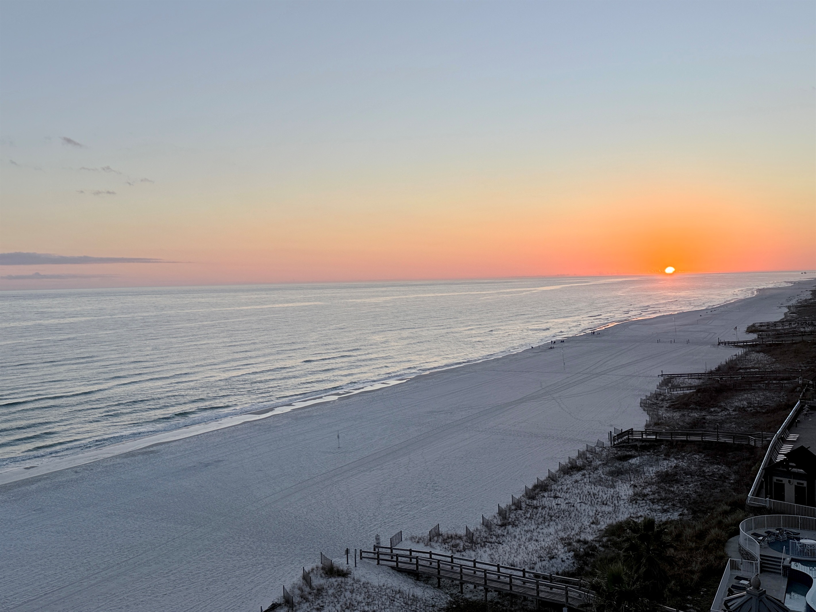 Sunset view from balcony
