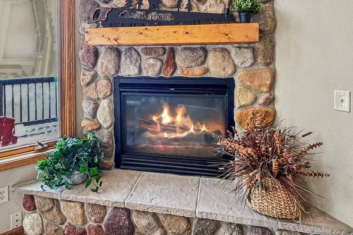 Fireplace Closeup - Lower Level Living Room