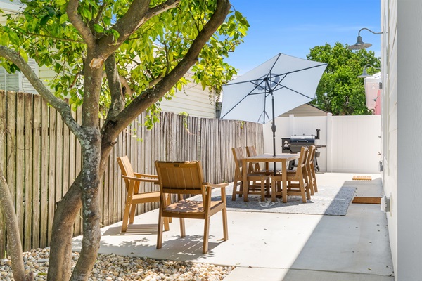 The gorgeous side yard allows you to experience the outdoors without having to leave the property.