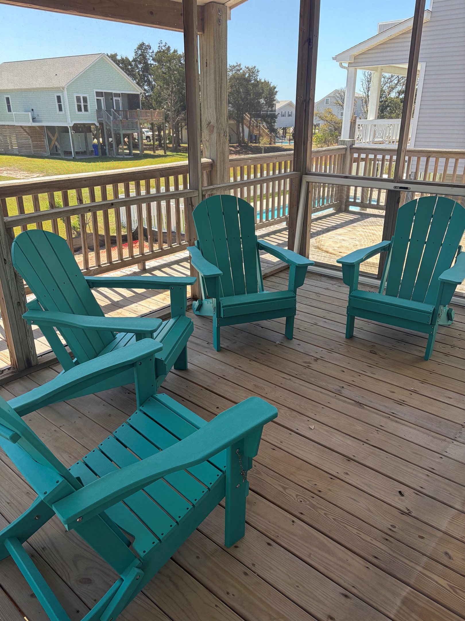 Enjoy the amazing breeze on the back screened in deck!