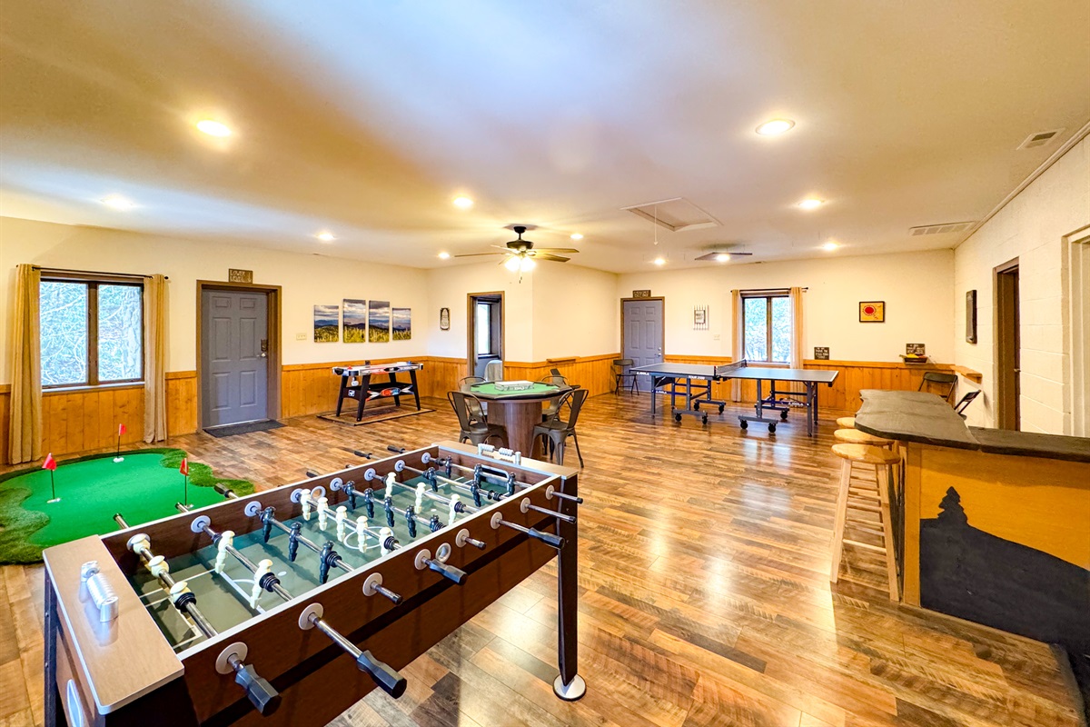 You and your family will love the 900 sq ft game room!