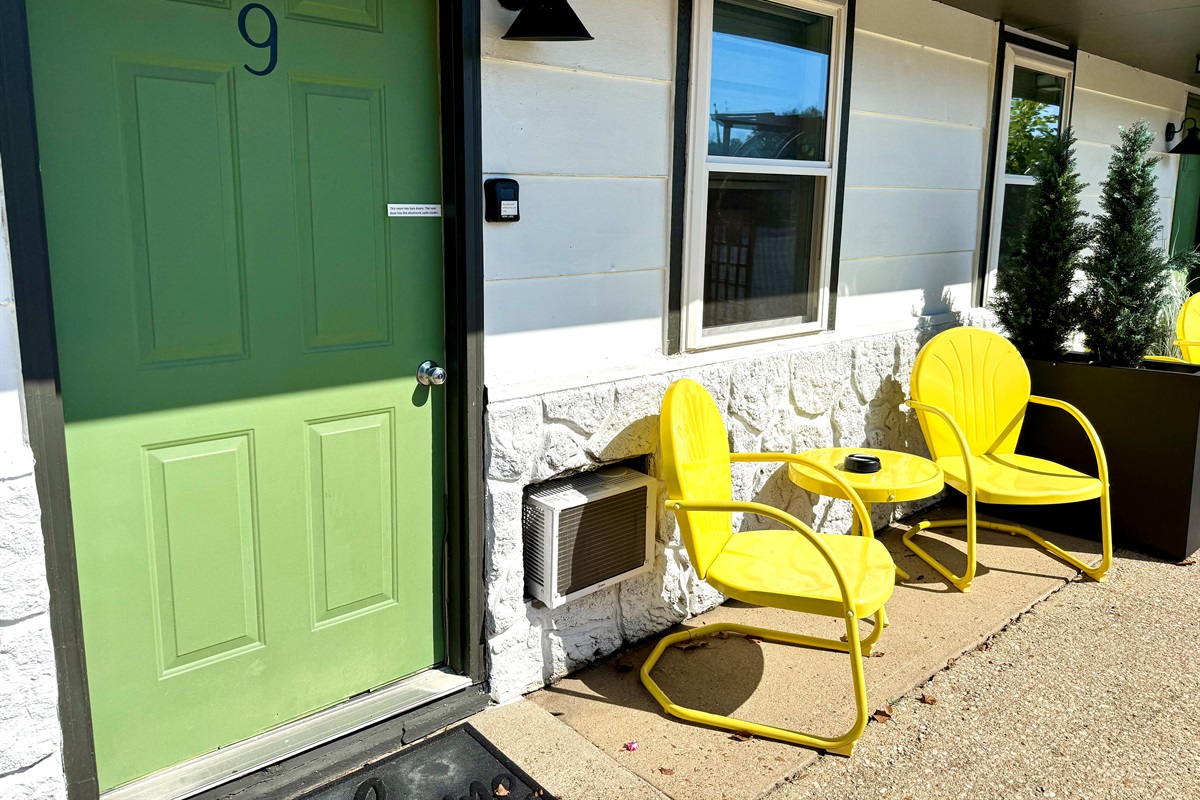 Sitting area by your door.