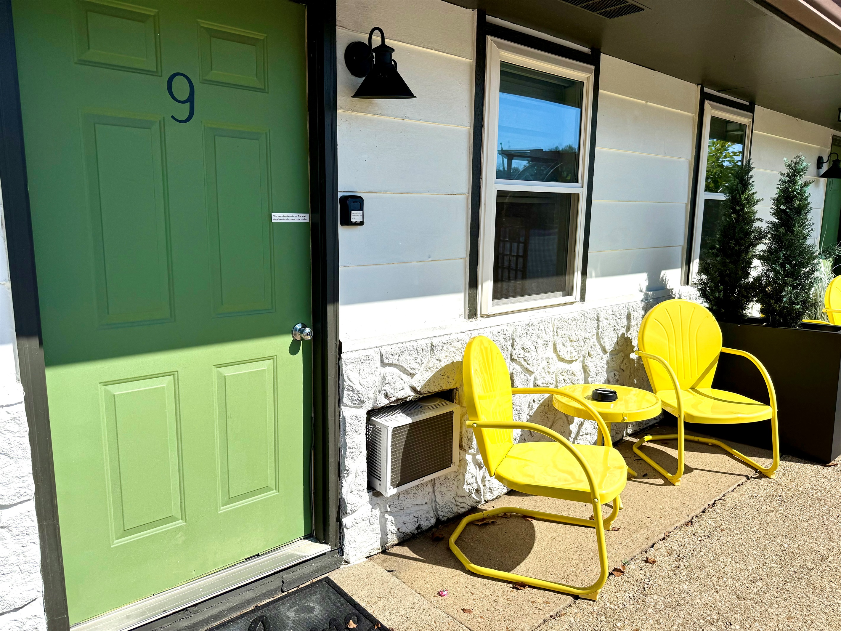 Sitting area by your door.