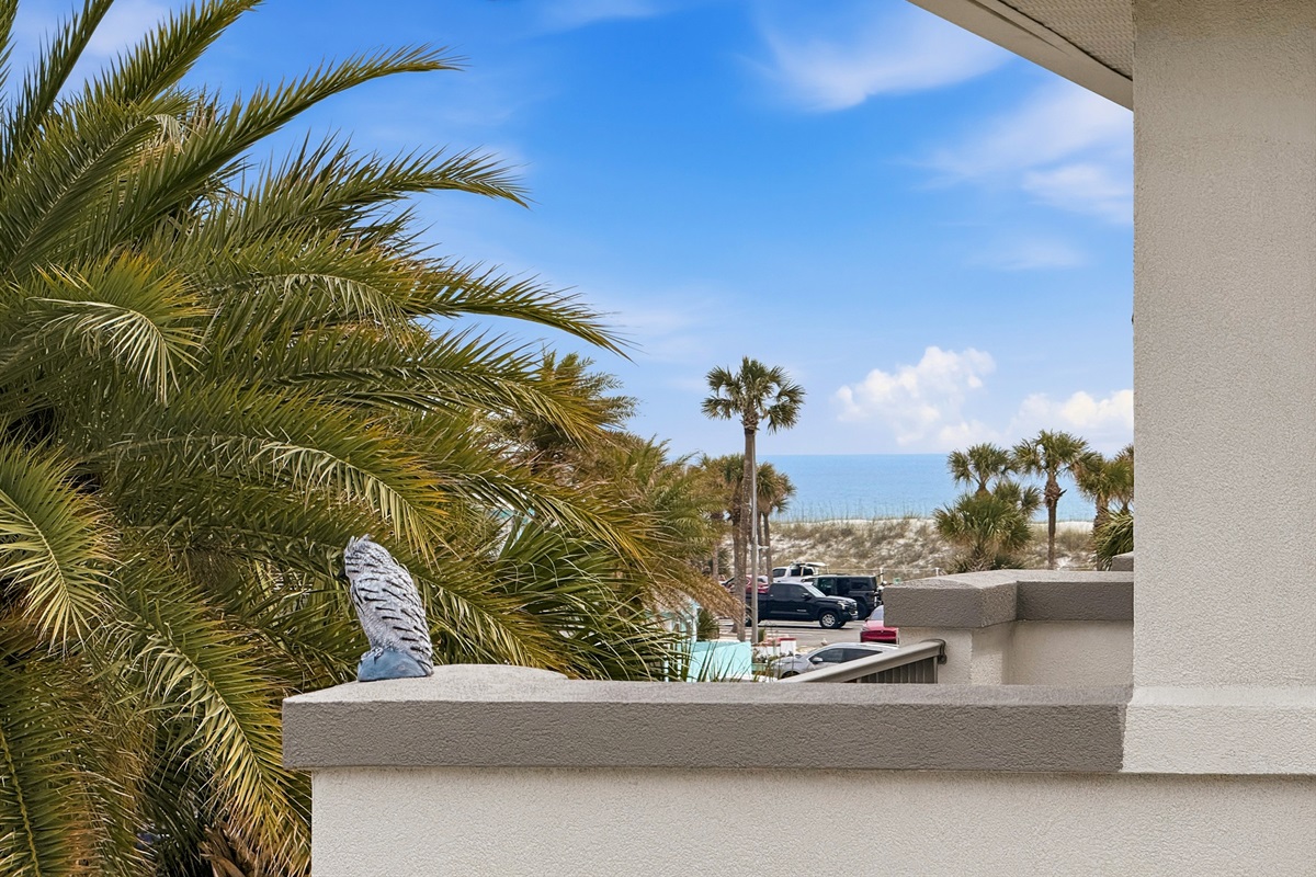 Ocean views from the third story balcony