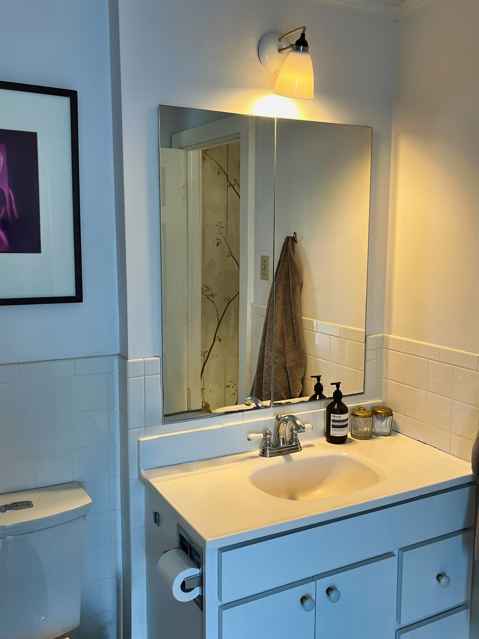 Hawk Field House - primary bedroom with ensuite full bathroom.