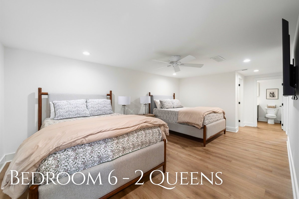Two queen beds create a spacious and comfortable sleeping area that&rsquo;s perfect for families or groups traveling together.
