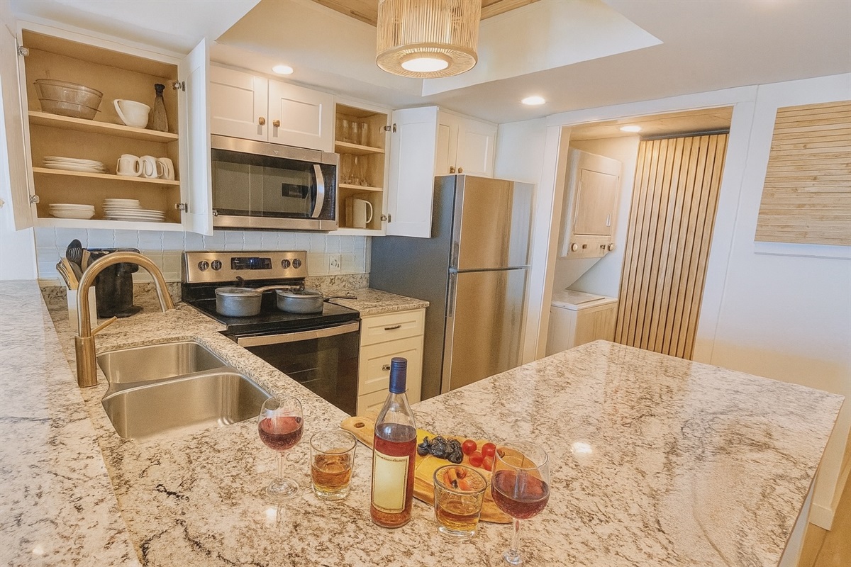 Fully stocked kitchen