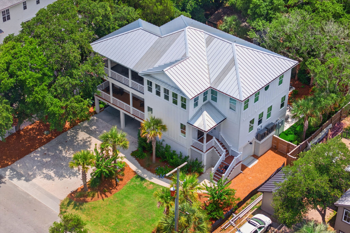 Aerial of Home | Palms Paradise | 3 29th Ave Isle of Palms, SC | IOP Escapes