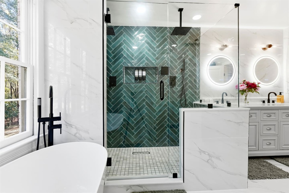 Private ensuite master bathroom for Bedroom #1.