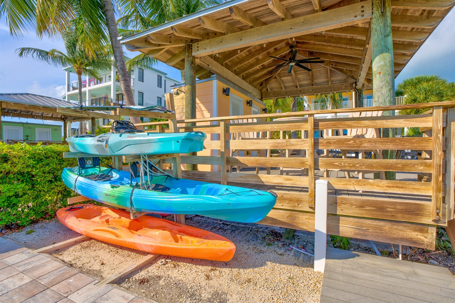 Enjoy the complimentary kayaks, and unique poolside cabana.