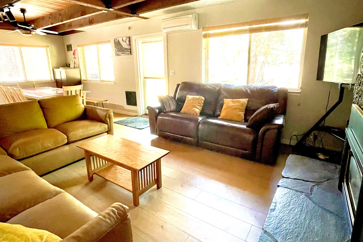 Open floor plan with mini split air conditioning 