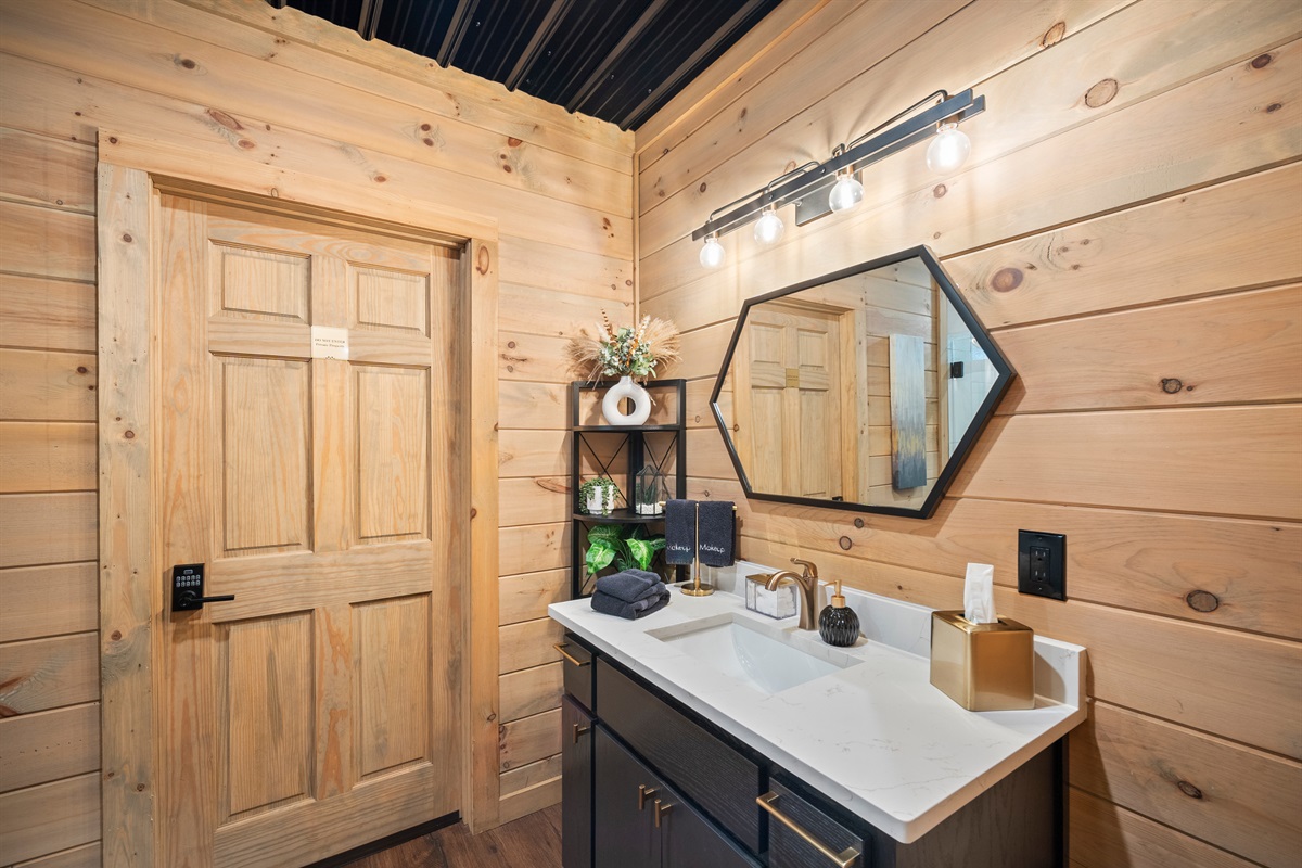 This vanity combines stylish design and practical features, with plenty of space for your morning and evening routines.