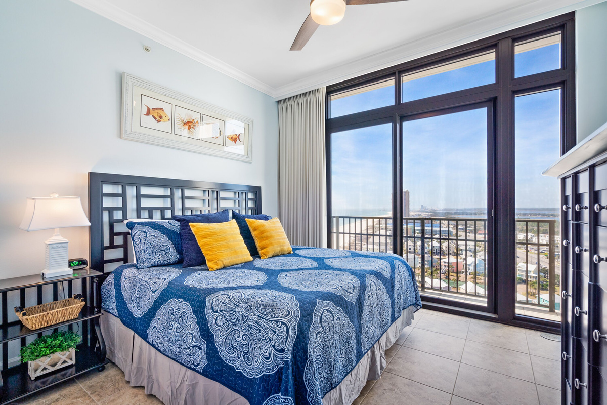 Bedroom 4 with King Bed, Juliette Balcony & Attached Bathroom