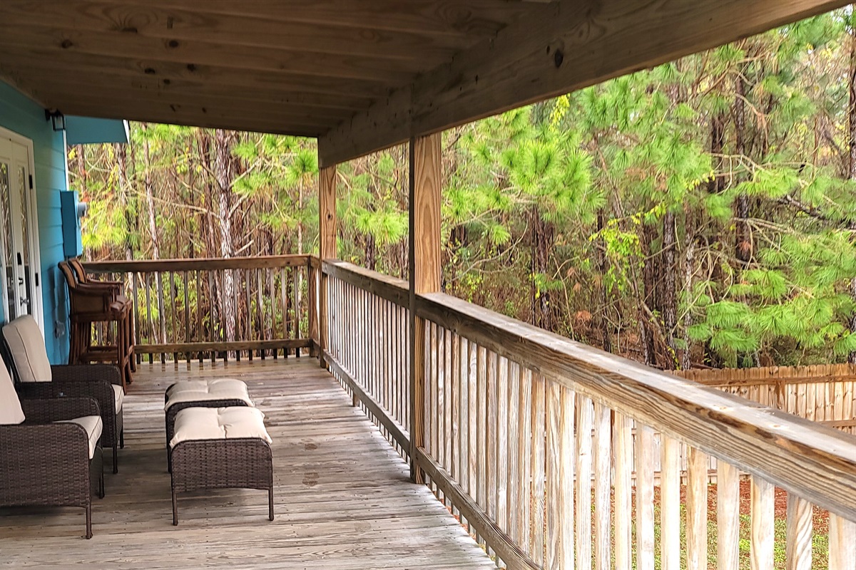 Comfortable seating on Porch