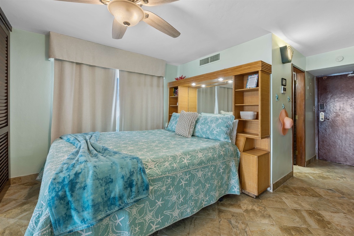 Peaceful bedroom designed for rest and relaxation