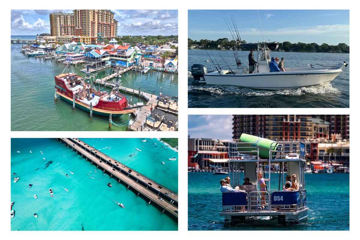 Make your Destin trip unforgettable with a day at Crab Island, deep sea fishing, cruising on a pontoon boat, and setting sail aboard the Buccaneer Pirate Ship.