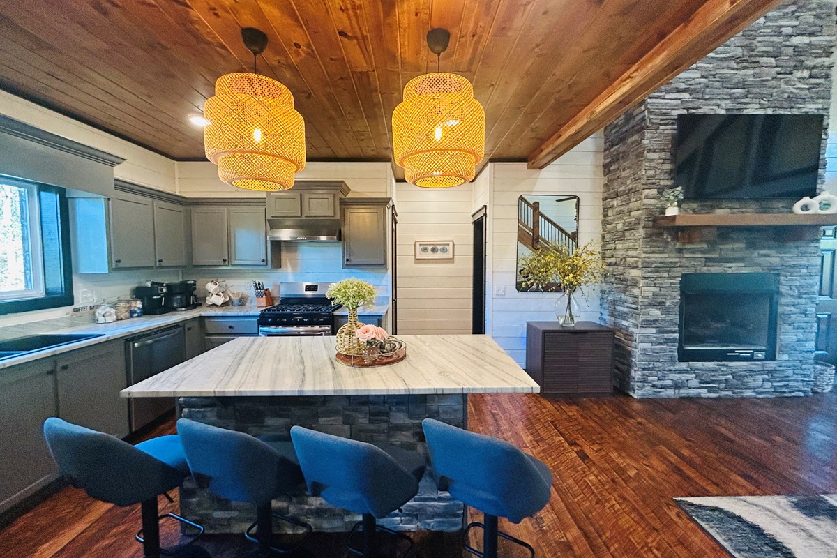 Prepare delicious meals in the fully equipped kitchen, complete with a coffee maker