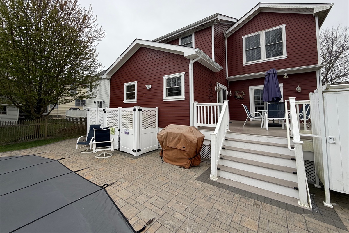 Exterior view after new addition.