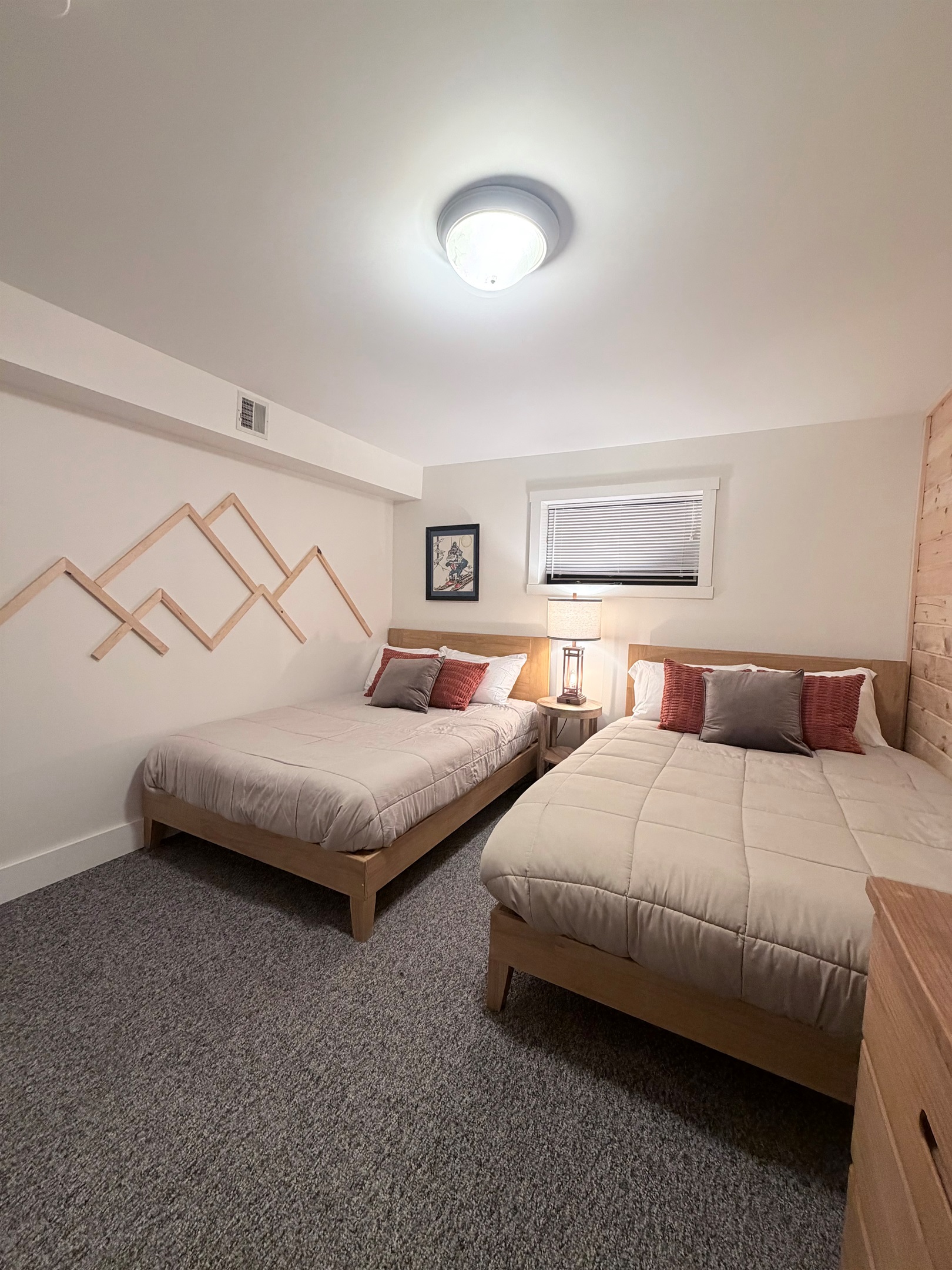 Enough space for individuals or two guests per bed