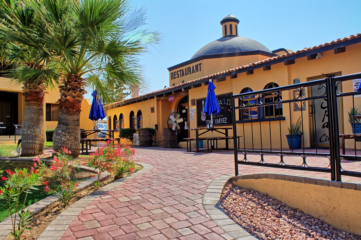 Colin's Cantina. On-site restaurant. Delish authentic Mexican food. Daily happy hours and weekday food specials.