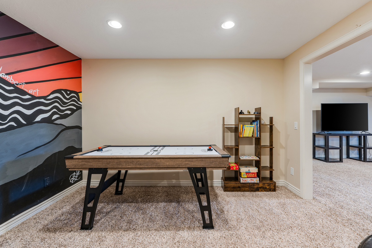 Family memories are made spending quality time together in the basement game room!