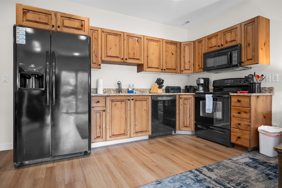 Fully equipped kitchen with everything you need for cooking and entertaining.