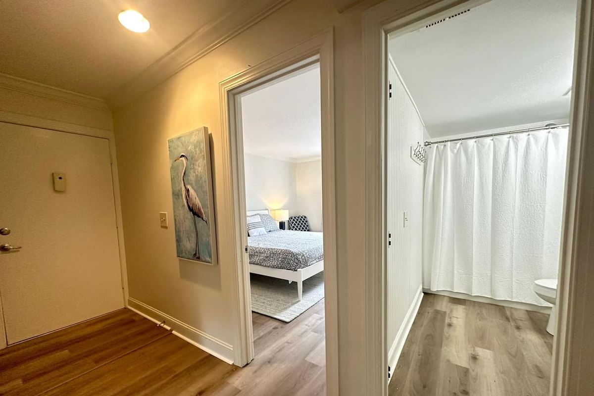 Bedroom and bathroom doors