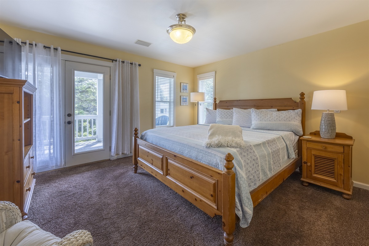 Clean, luxurious linens await you after a long day at the beach.