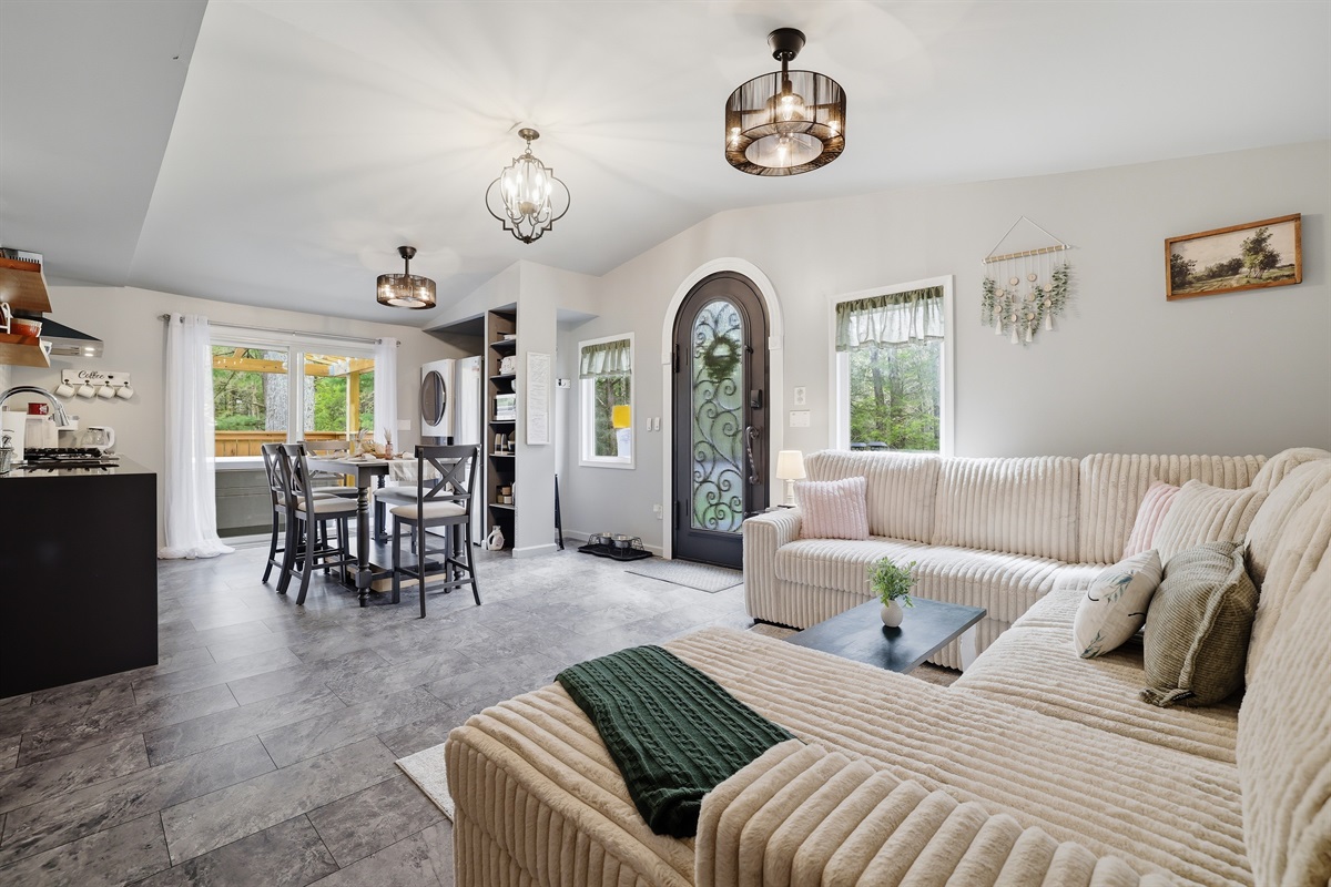 The open floor plan creates an inviting space where you can enjoy the moment with your family or friends.