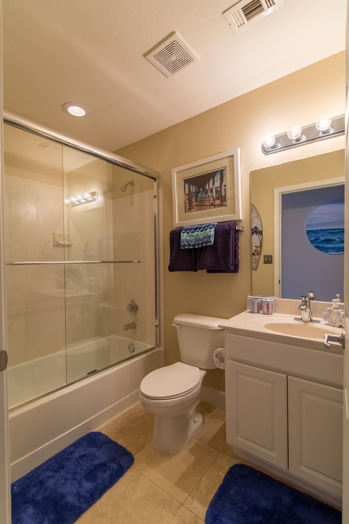 Surf themed bath for the kiddos