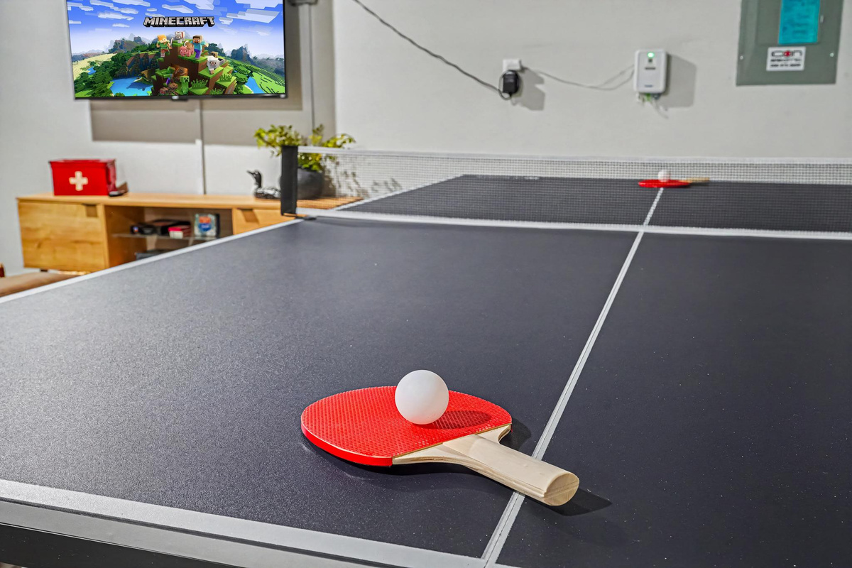 Enjoy the ping-pong table. 