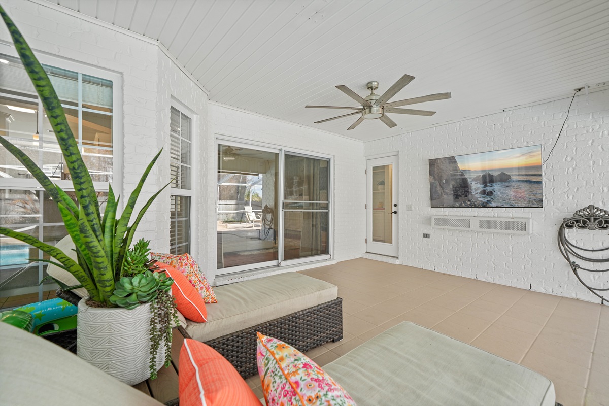 Pool Cabana with outdoor TV