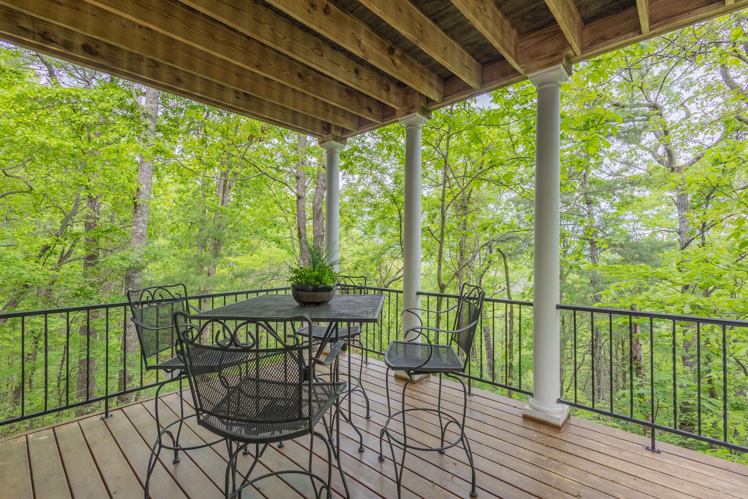 This private outdoor seating area offers the perfect spot for morning coffee, quiet conversations, or unwinding after a day of exploring.