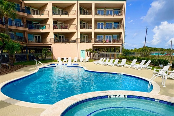 hot tub and heated pool